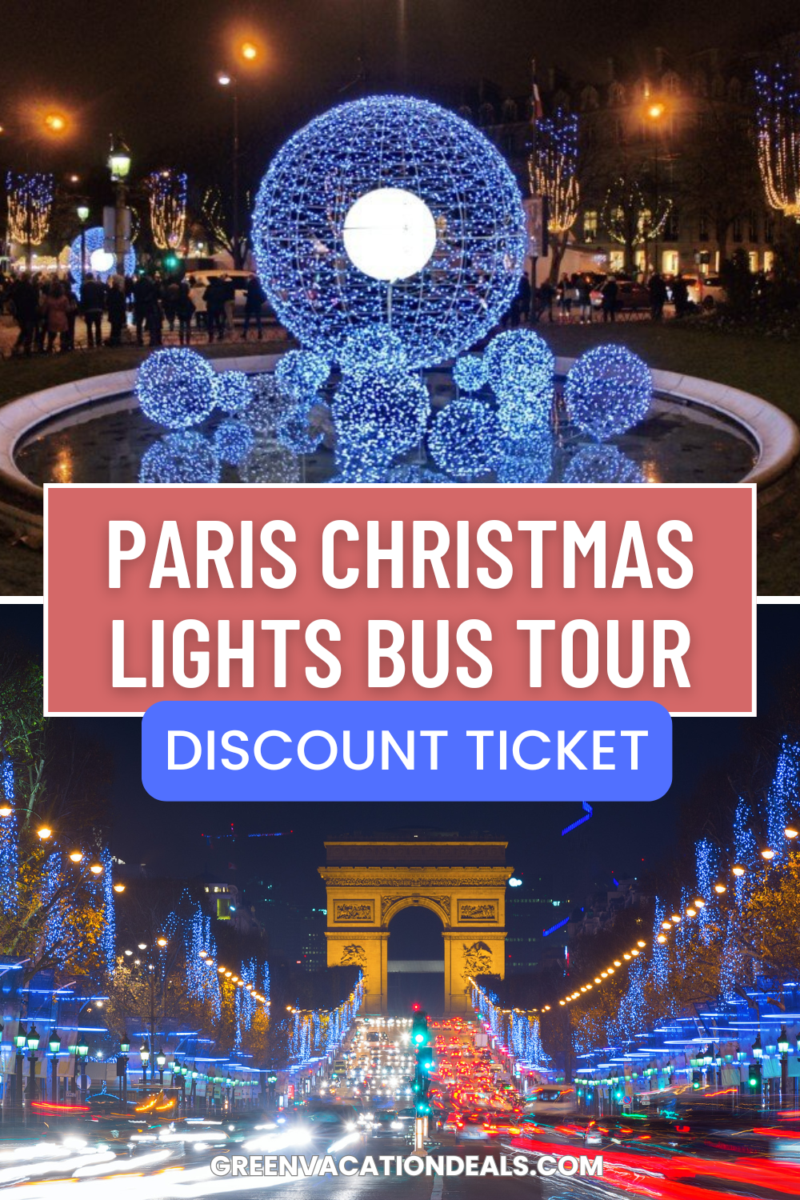 Discount ticket for the Paris Christmas Lights Bus Tour