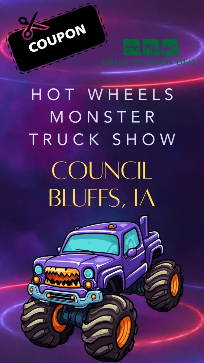 Save money with a coupon or promo code for Hot Wheels Monster Truck Show in Council Bluffs, Iowa