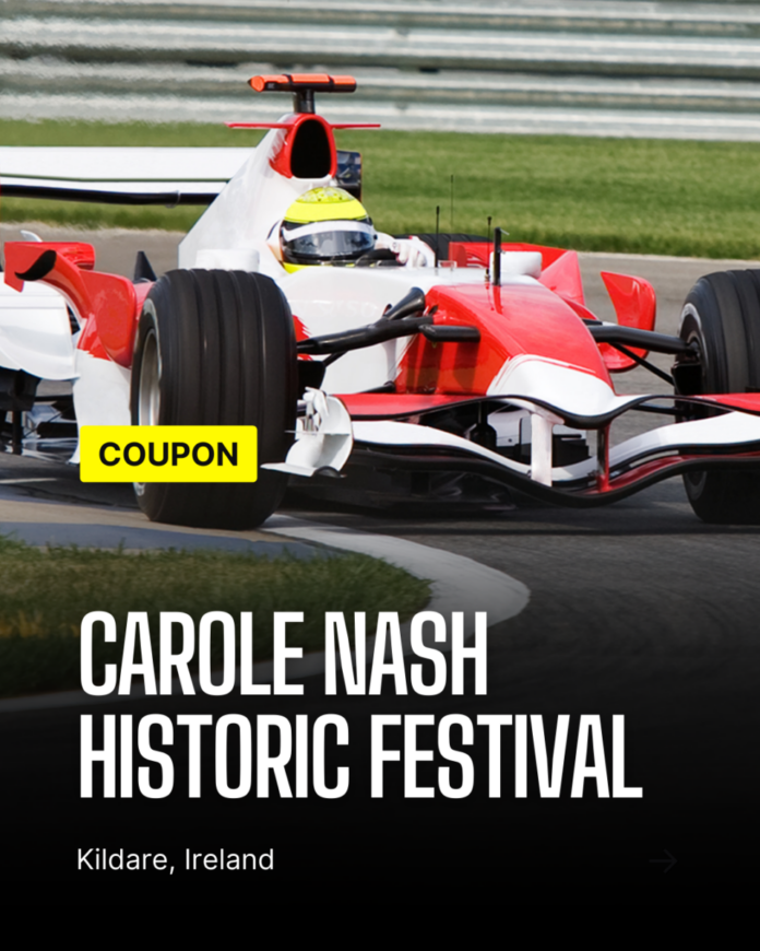 Coupon, discount voucher for Carole Nash Historic Festival at Mondello Park – Celebrating 100 years of LeMans