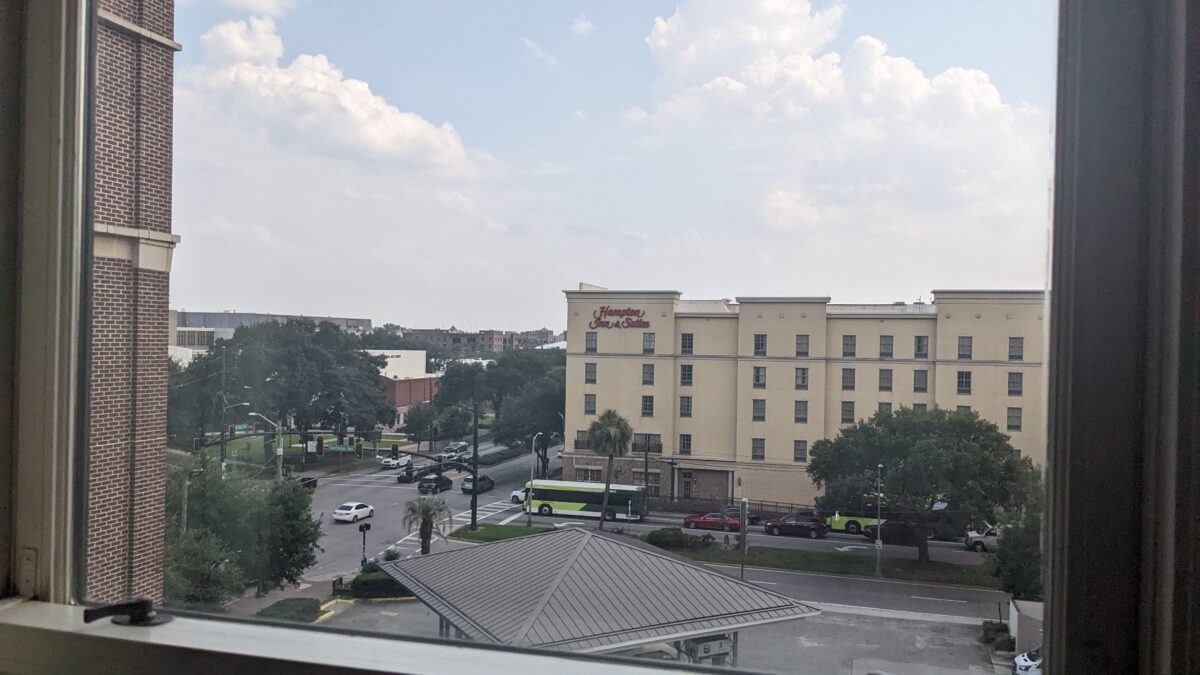 I love seeing the rest of the downtown/historic area of Savannah, Georgia from my guest room at Fairfield Inn & Suites by Marriott