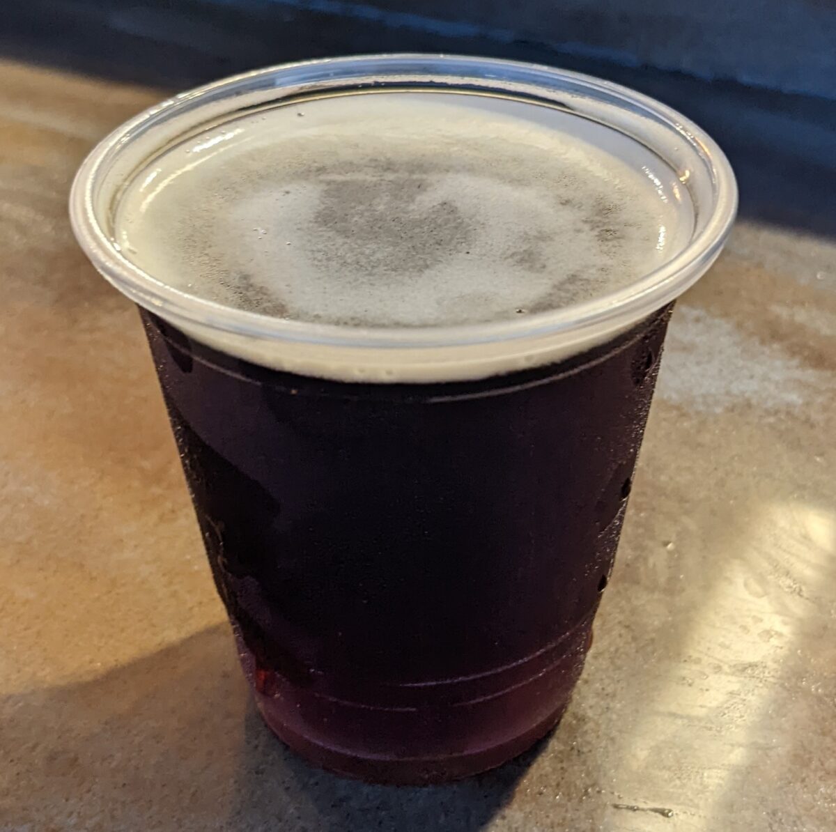 A picture of the Saugatuck Brewing Company Bonfire Beer you can order at the Epcot International Food and Wine Festival at Disney World in Orlando, FL