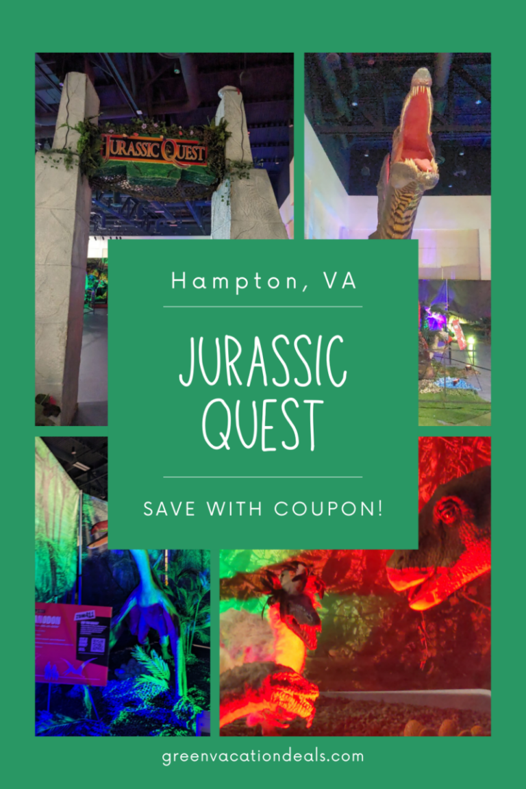 Jurassic Quest Discount Code Hampton VA Green Vacation Deals Jurassic Quest Hampton Virginia Coupon Promo Code 768x1152 