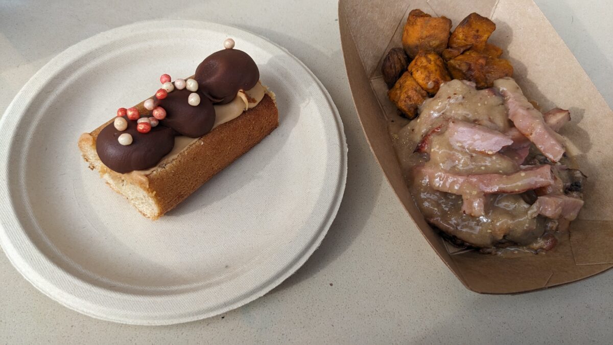A picture of food you can order in the France Pavilion of the World Showcase of Epcot during Disney World's Festival of the Holidays