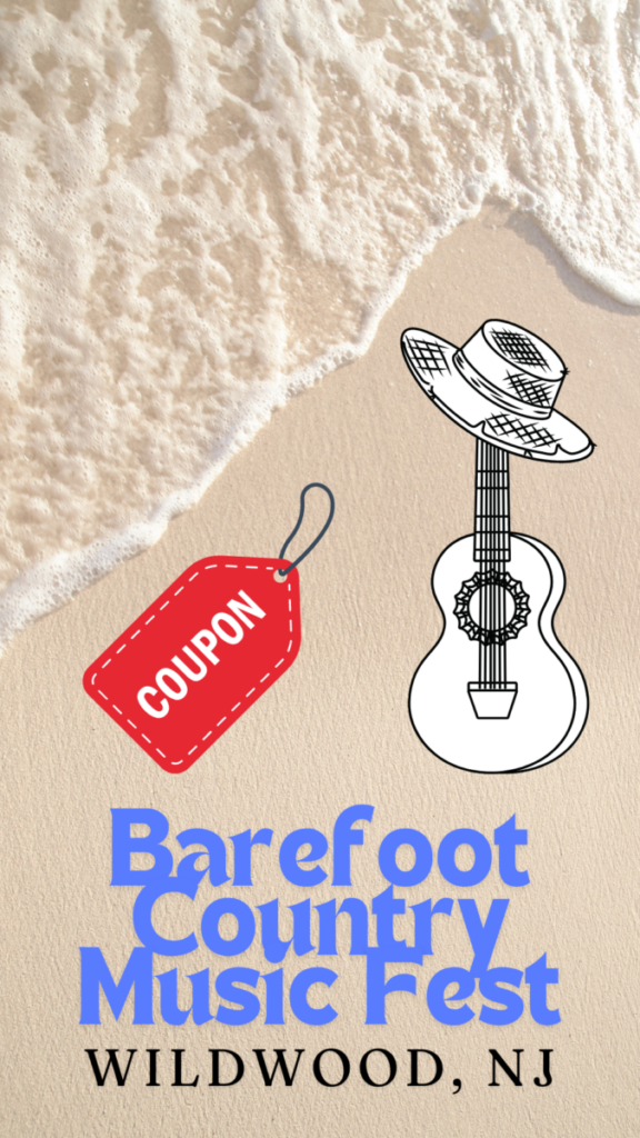 Coupon For Barefoot Country Music Fest In Wildwood, New Jersey Green