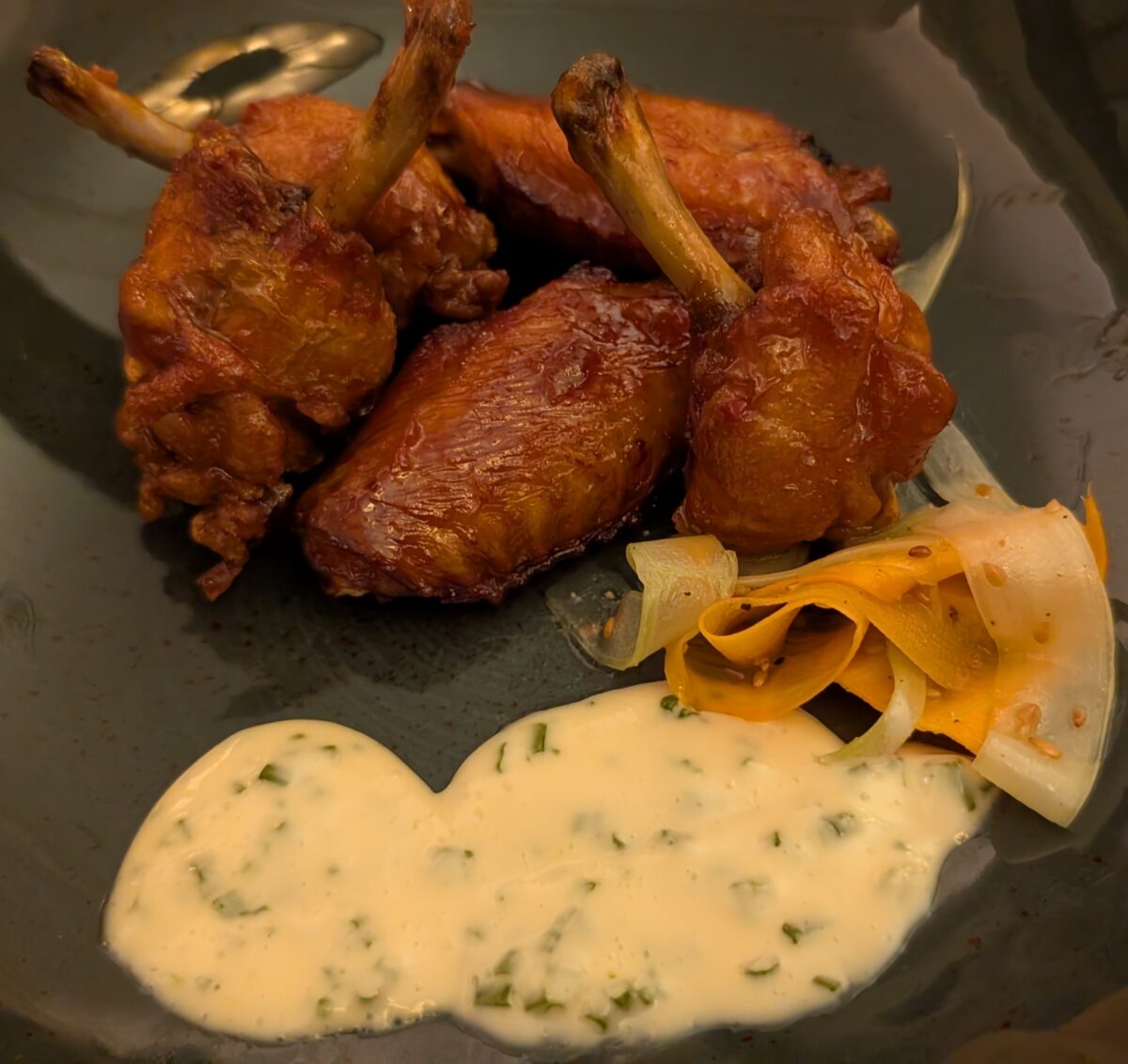 A picture of chicken wings from Jazzy Holidays at the Hollywood Brown Derby at Disney World during Jollywood Nights