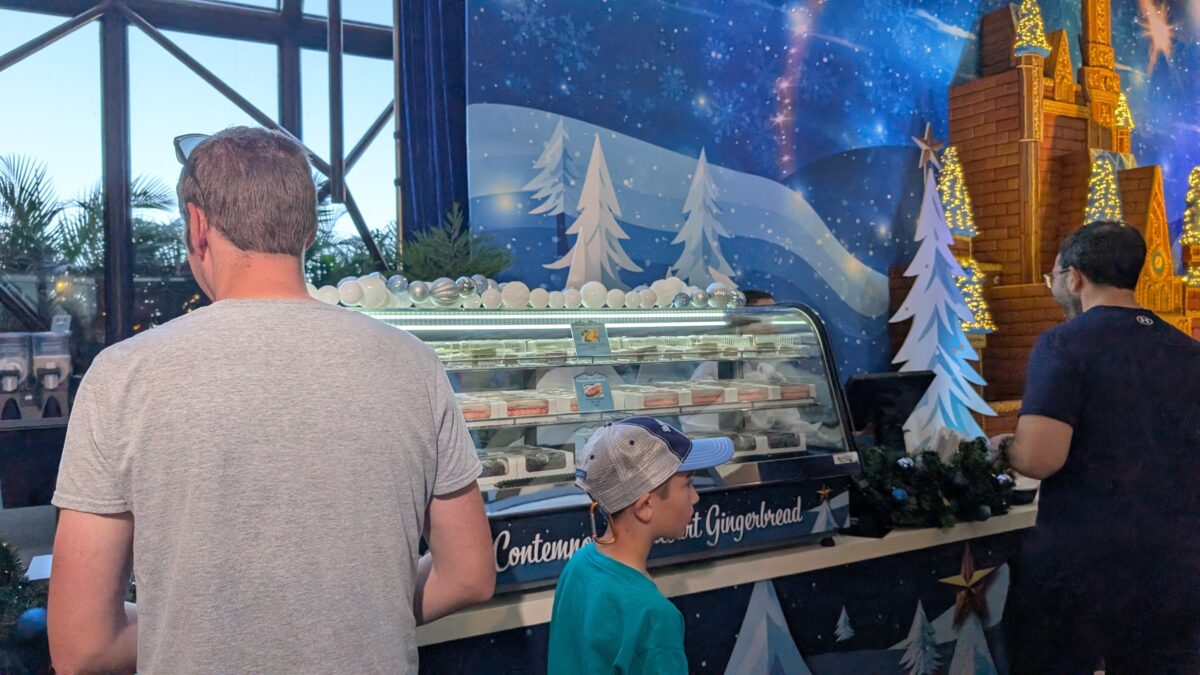 A picture of the treats available at the Contemporary Resort at Disney World during the holiday season.