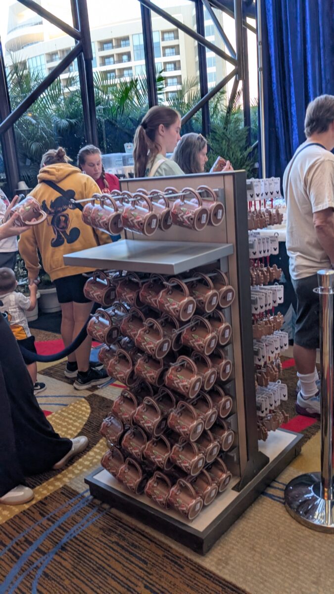 A picture of holiday souvenirs from the gingerbread display at Disney's Contemporary Resort in Orlando, Florida.