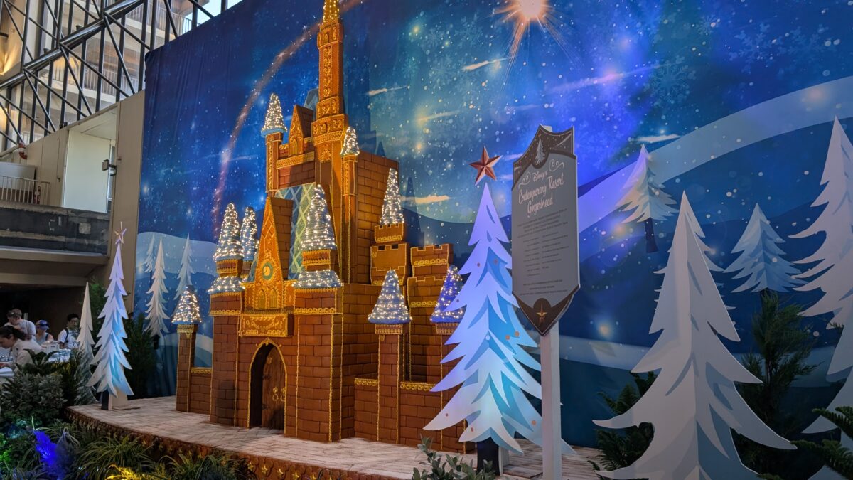 A picture of the gingerbread castle at Disney's Contemporary Resort in Orlando, Florida. My family loves how beautiful it is.