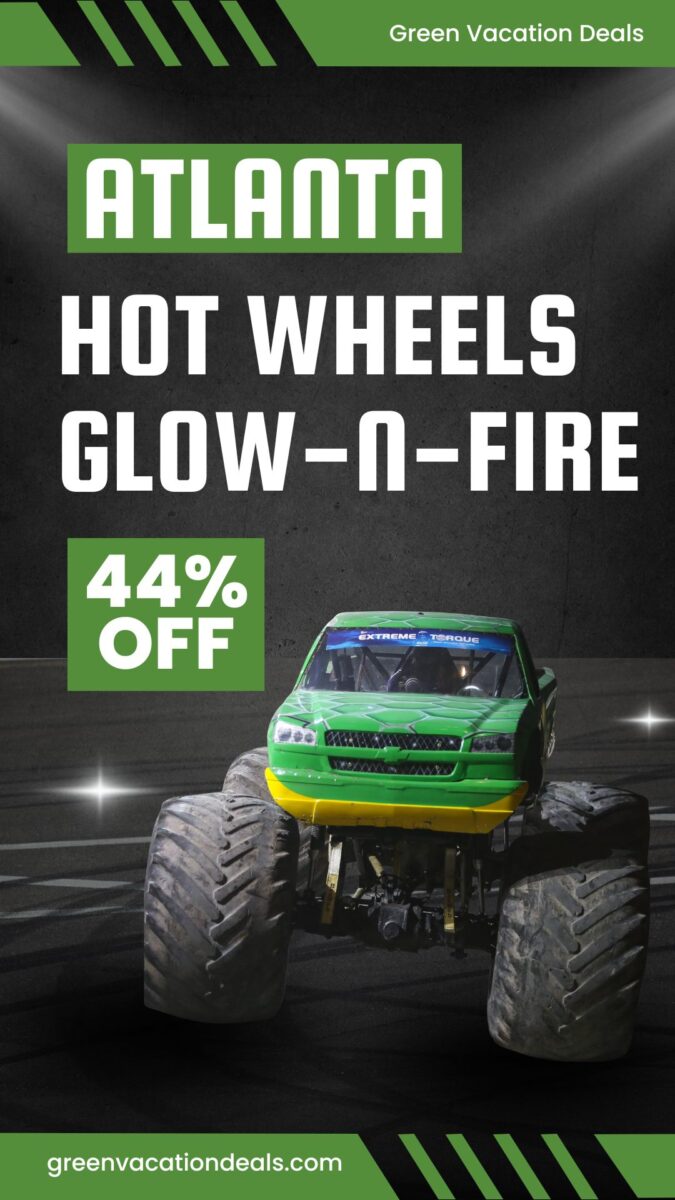 Atlanta Hot Wheels Glow Coupon Save 44% on a ticket to Hot Wheels Glow-N-Fire at State Farm Arena in Atlanta, Georgia