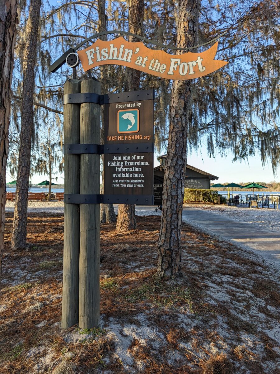 You can fish at Disney's Fort Wilderness Resort in Orlando, Florida