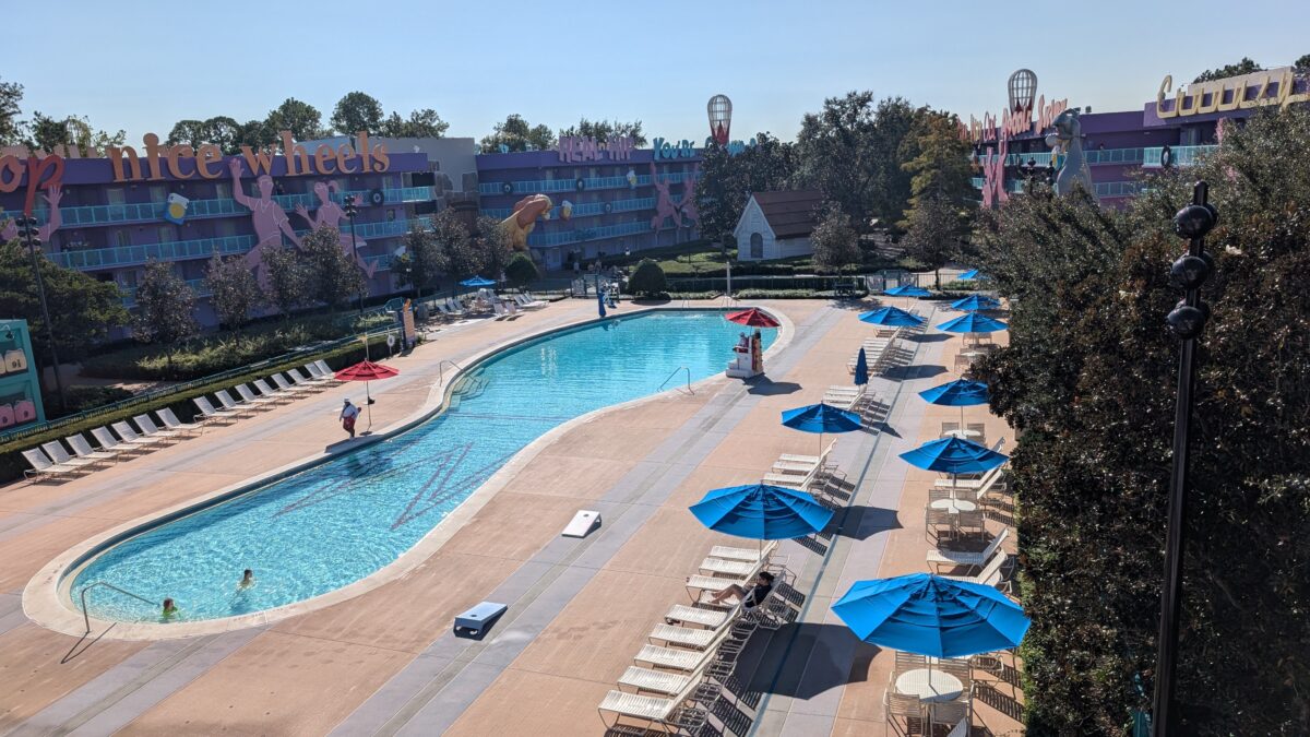 Disney's Pop Century Resort in Orlando, Florida has a 195os themed pool.