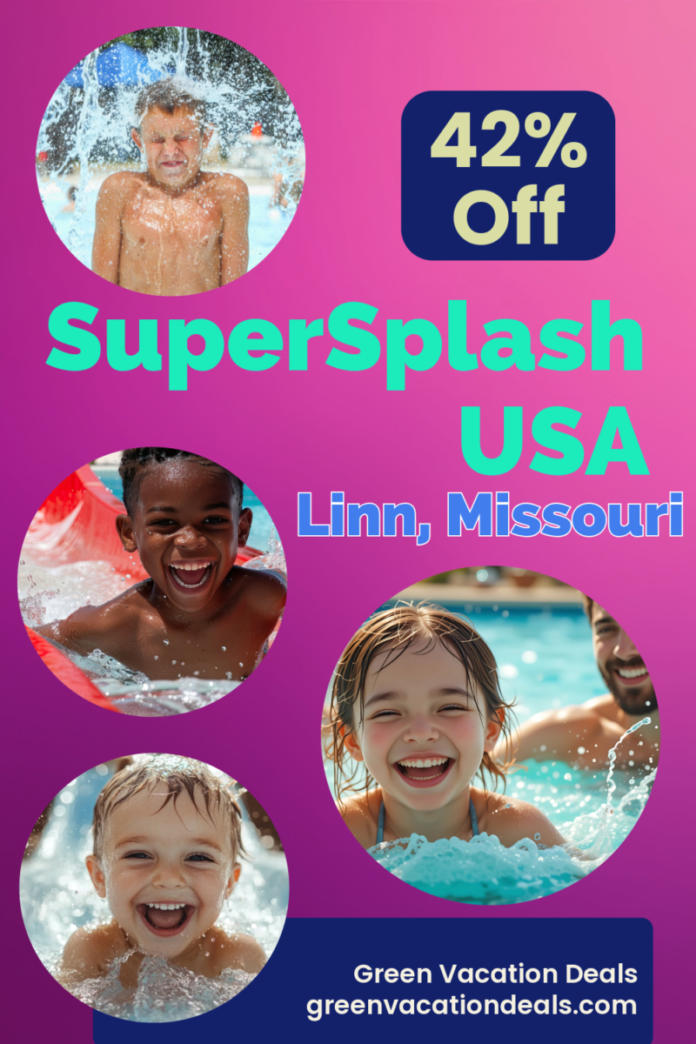 Save money with a coupon or promo code for SuperSplash USA in Linn, Missouri