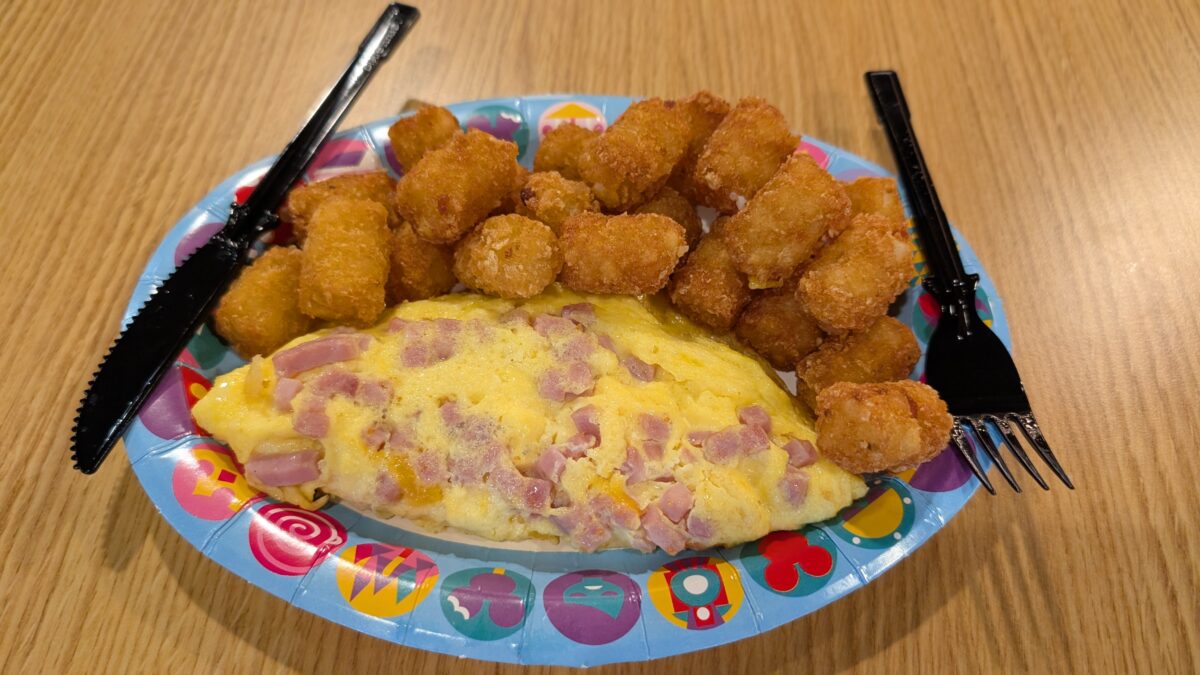 A picture of a Western Omelet at Disney's All Star Movies Resort's World Premiere Food Court.