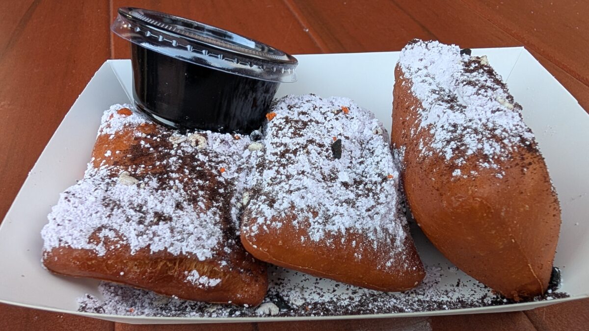 A picture of beignets from Mickey's Not So Scary Halloween Party