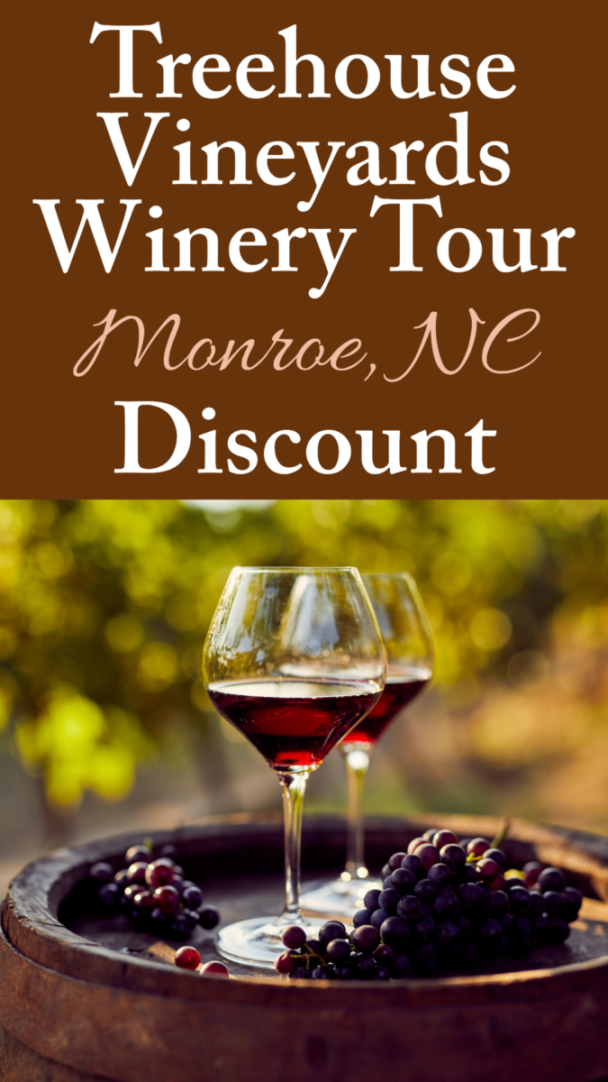 Treehouse Vineyards Winery Tour Monroe NC Discount Ticket