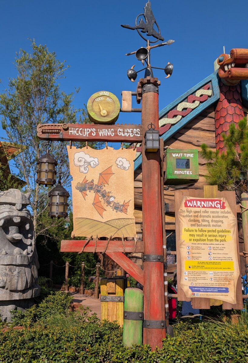 Hiccup's Wing Gliders Ride Entrance at Epic Universe theme park