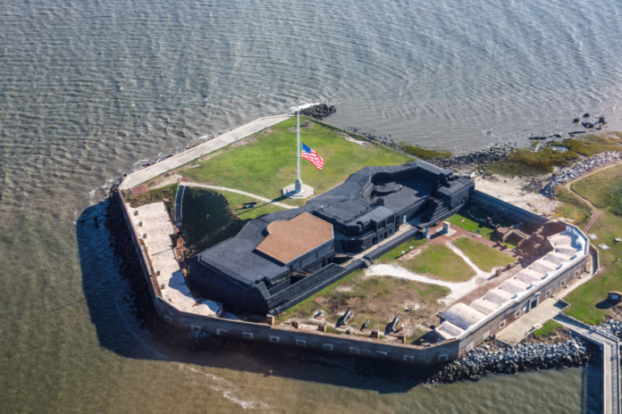 The Shot Heard Around the Harbor: Learn about the military history behind Fort Sumter & travel information for Charleston, South Carolina.