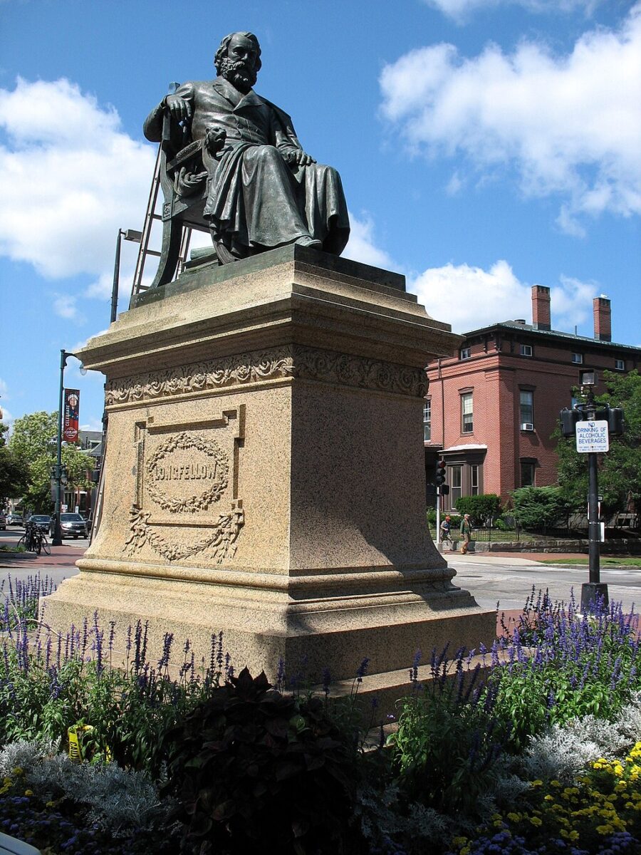 H.W. Longfellow statue in Portland, Maine