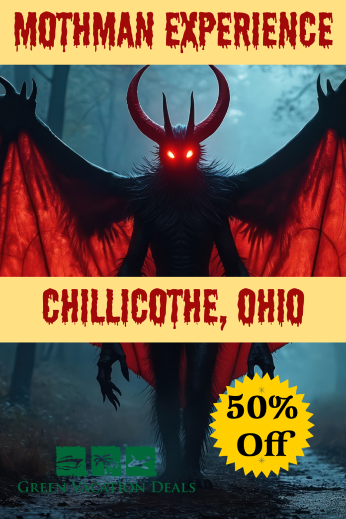 Coupon or discount ticket to the Mothman Experience in Chillicothe, Ohio