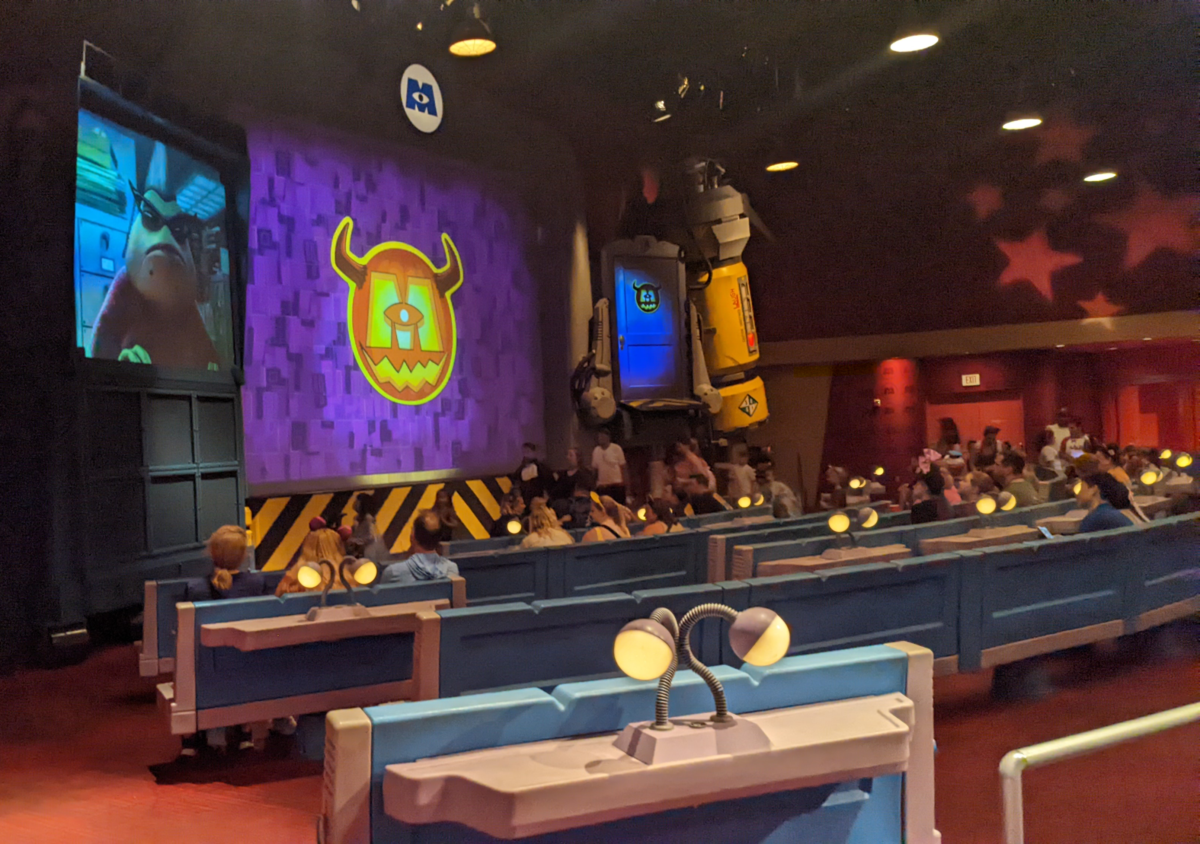 Monsters Inc Laugh Floor trick or treating location during Mickey's Not So Scary Halloween Party at Disney World