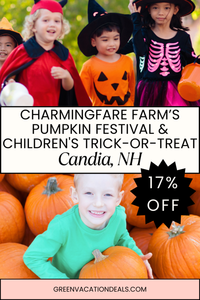 Charmingfare Farm's Pumpkin Festival & Trick-or-Treat Candia NH: 17% Off
