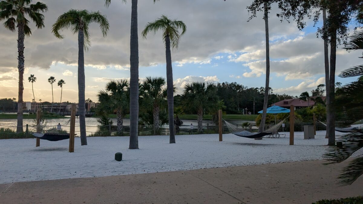A picture of the hammocks at Coronado Springs Resort at Disney World