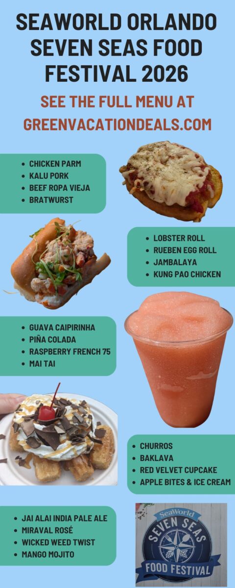 SeaWorld Orlando Seven Seas Food Festival 2026 Menu