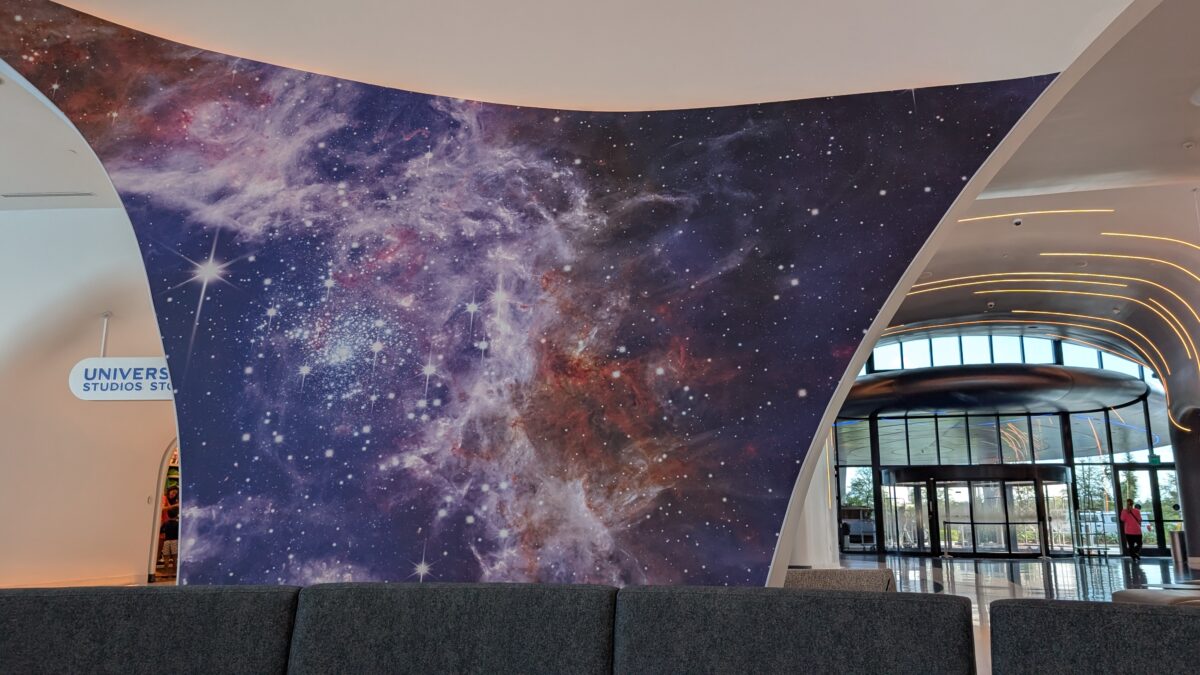 A picture of the lobby at Stella Nova, a Universal Orlando hotel.