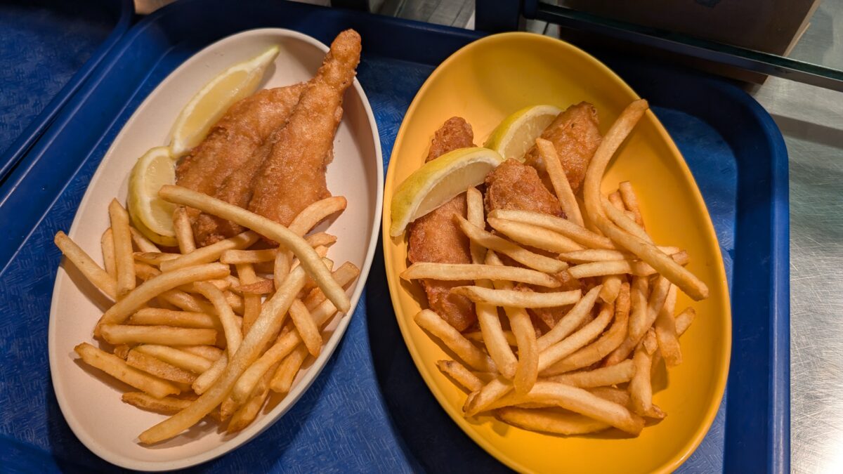 A picture of fish and chips from Art of Animation's Landscape of Flavors at Walt Disney World in Orlando, Florida