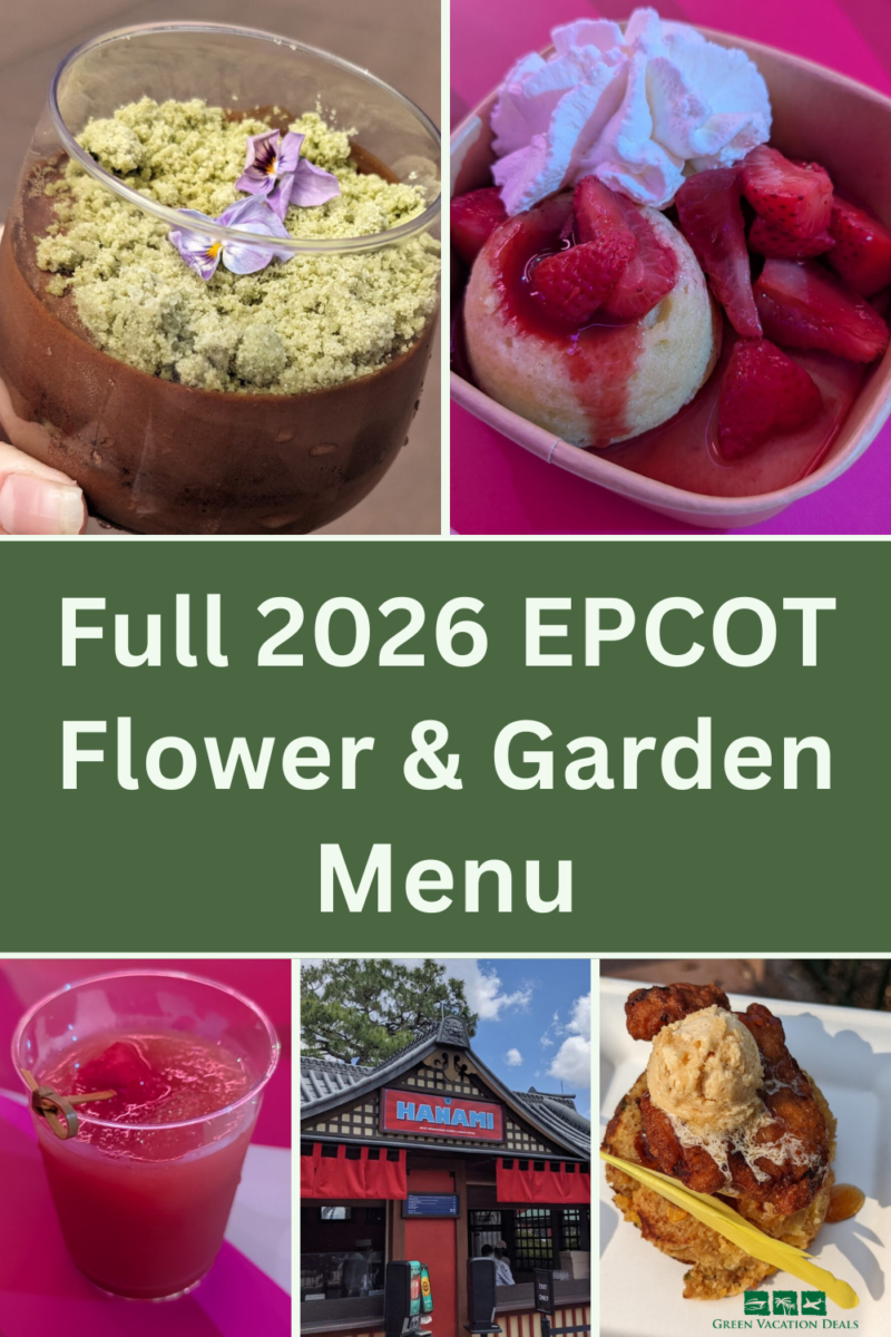 Full 2026 EPCOT Flower and Garden menu