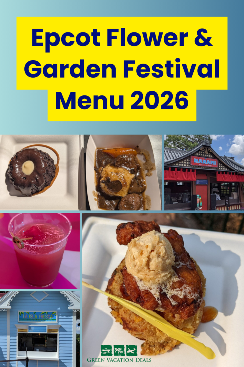 Disney World Flower and Garden Festival Menu for 2026