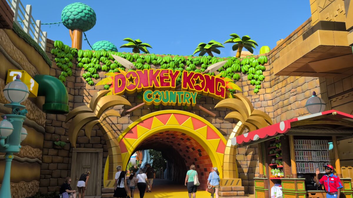 Donkey Kong Country entrance in Super Mario Land at Epic Universe theme park