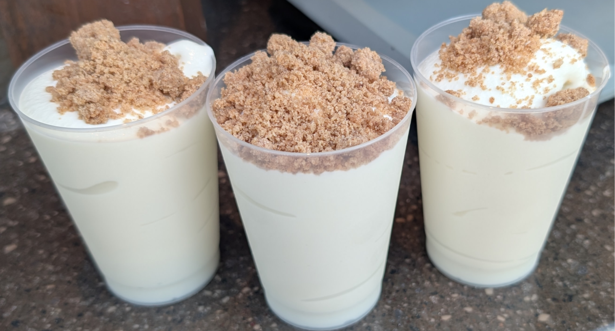 A peach of Frozen Peach Cobbler at the Epcot International Flower and Garden Festival at Disney World