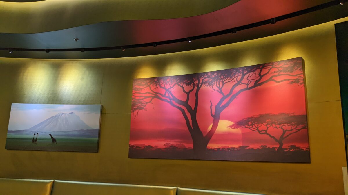 I love the Lion King pictures up at Landscape of Flavors at Art of Animation in Disney World.