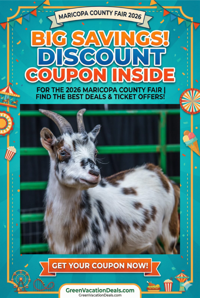 Maricopa County Fair 2026 - big savings! Discount and coupon inside for the 2026 Maricopa County Fair. Find the best deals and ticket offers! Get your coupon now at Green Vacation Deals.