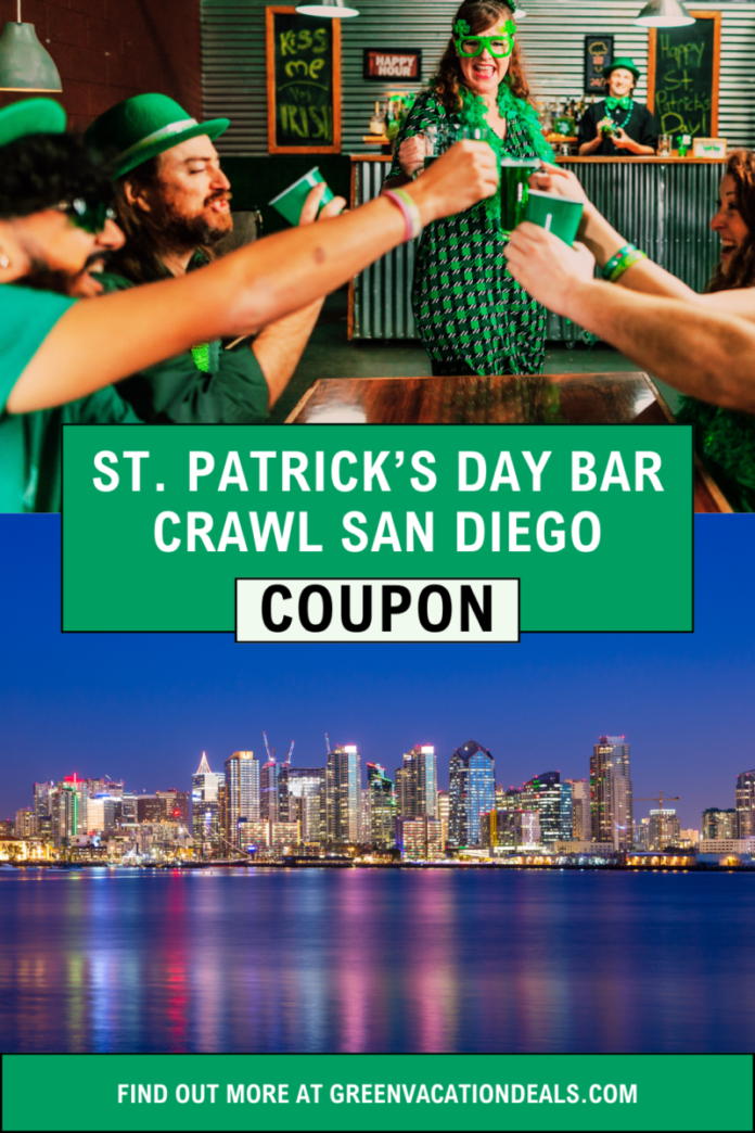 St Patricks Day Bar Crawl San Diego Coupon St. Patrick's Day Bar Crawl San Diego Coupon