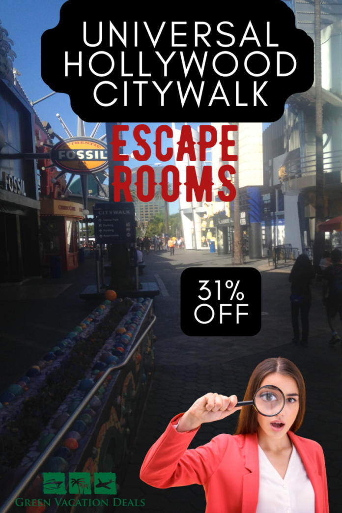 Universal Hollywood Citywalk Escape Rooms Coupons Universal Hollywood Citywalk Escape Rooms: Save 31% off ticket