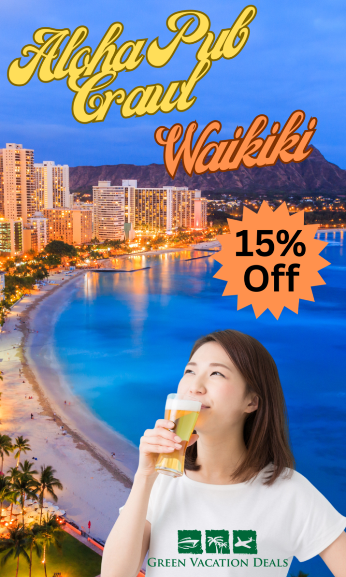 Aloha Pub Crawl Waikiki: Coupon for 15% off