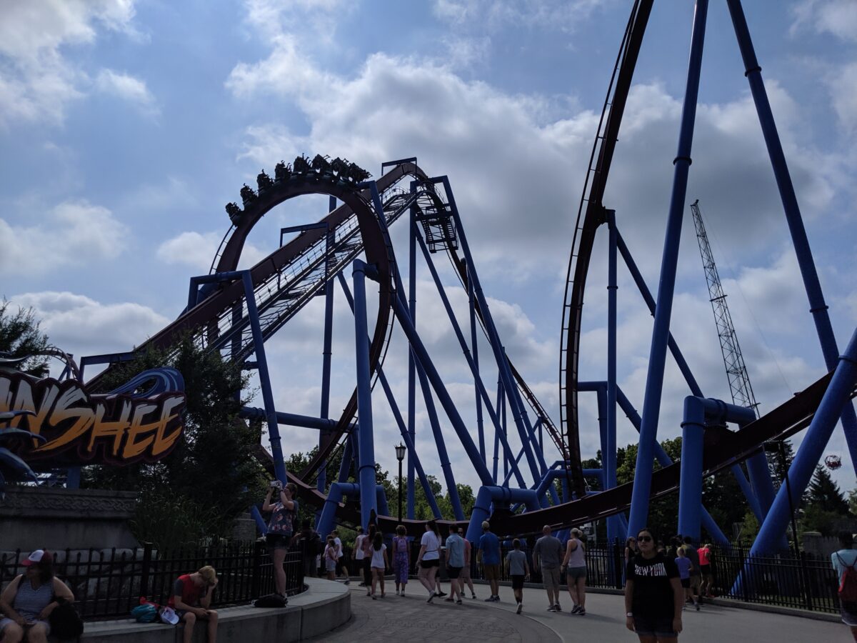 A picture of the Banshee roller coaster at Kings Island in Cincinnati, Ohio