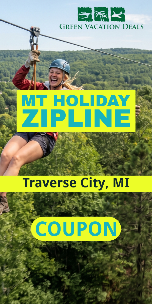 Mt Holiday Zipline Traverse City Michigan Coupon Mt. Holiday Zipline Traverse City MI Coupon