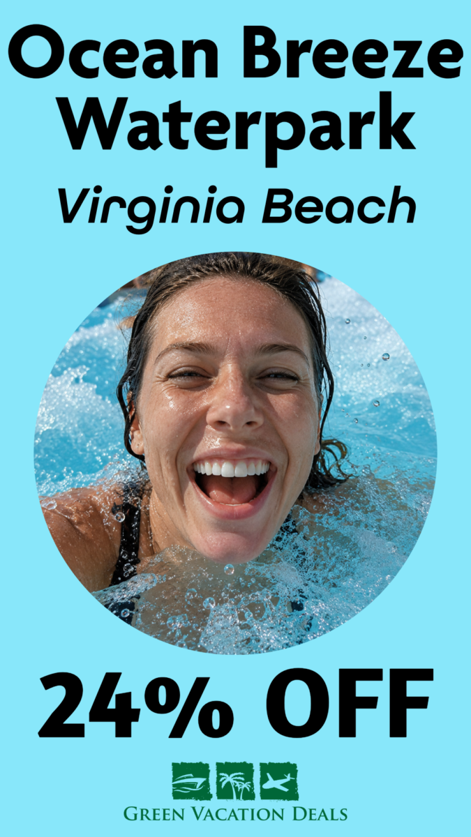 Ocean Breeze Waterpark Virginia Beach Coupon Save up to 24% on a ticket to Ocean Breeze Waterpark in Virginia Beach