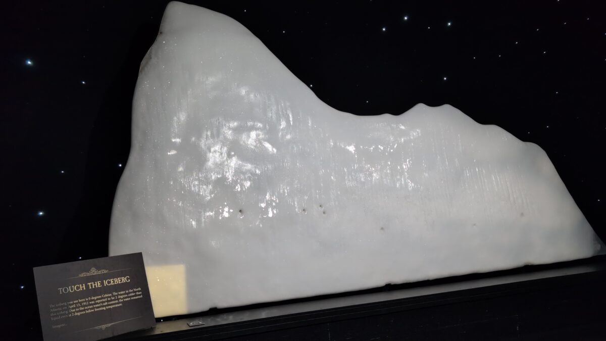 Titanic: The Exhibition gives you a chance to touch the iceberg