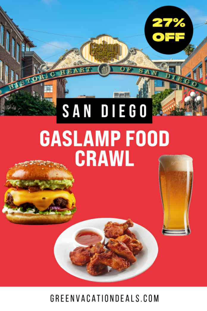 San Diego Gaslamp Food Crawl Coupon San Diego Gaslamp Food Crawl: 27% off a ticket