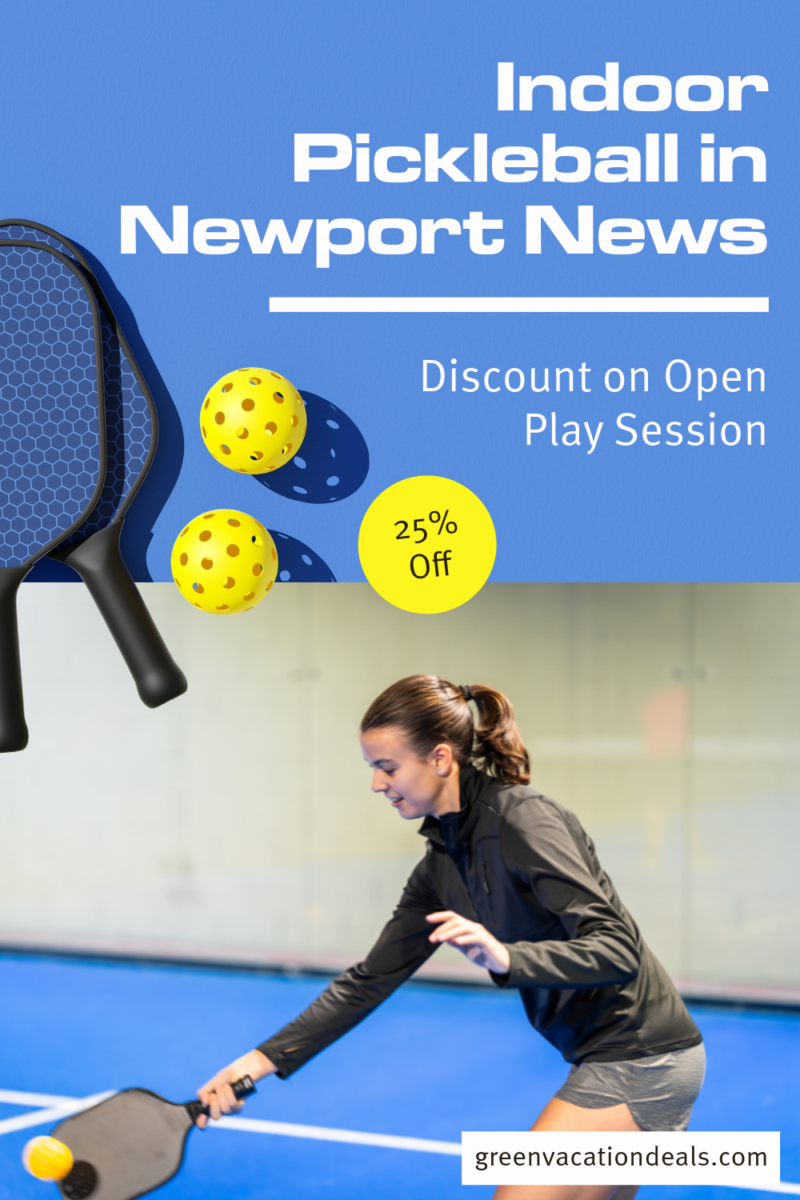 Indoor pickleball in Newport News VA discount on open play session