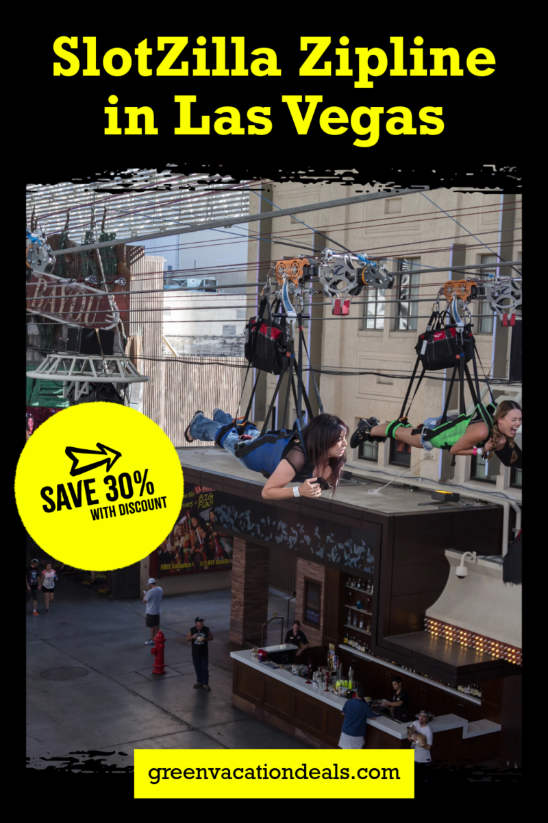 SlotZilla Zipline in Las Vegas - save 30% with discount