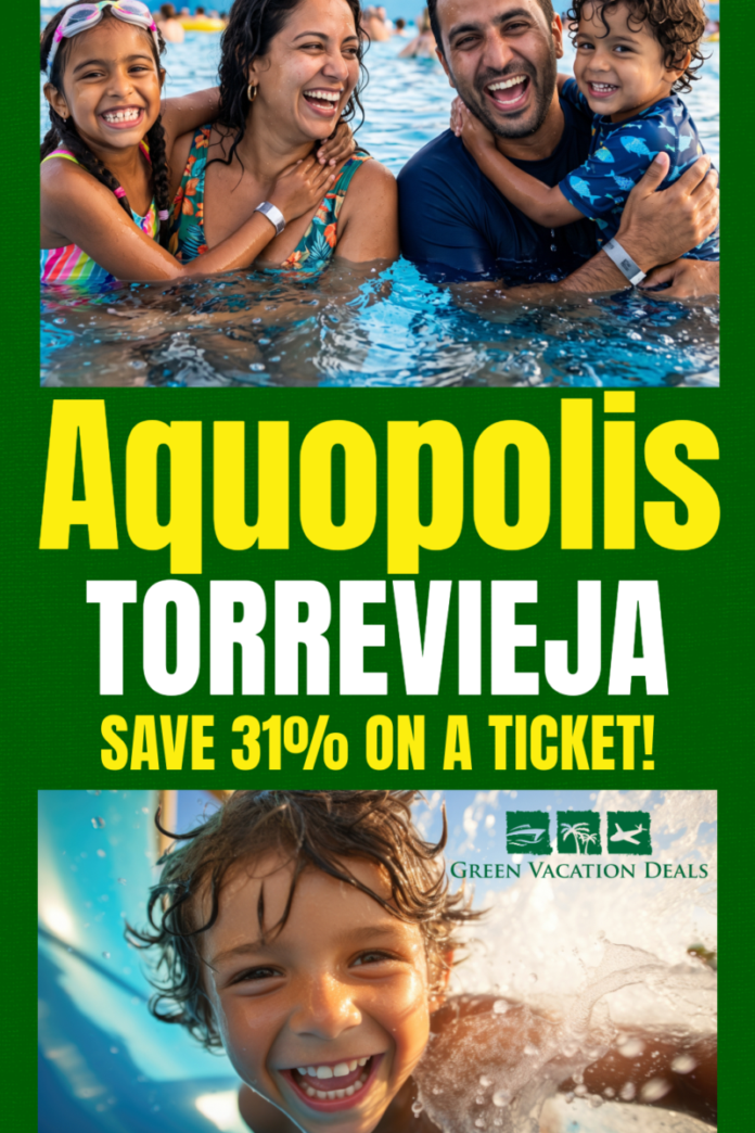 Aquopolis Torrevieja Discount Tickets Aquopolis Torrevieja: Save 31% on a ticket with a discount voucher