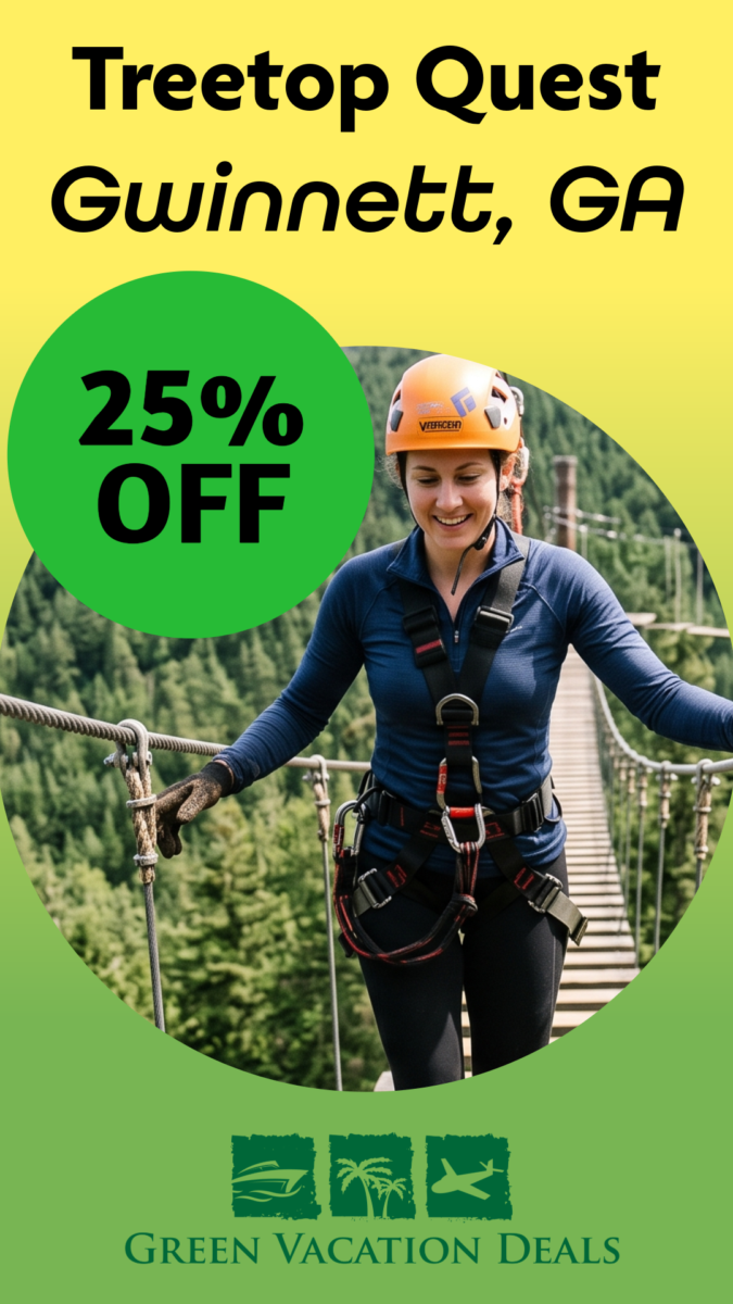 Treetop Quest Gwinnet GA Treetop Quest Gwinnett GA: 25% off coupon