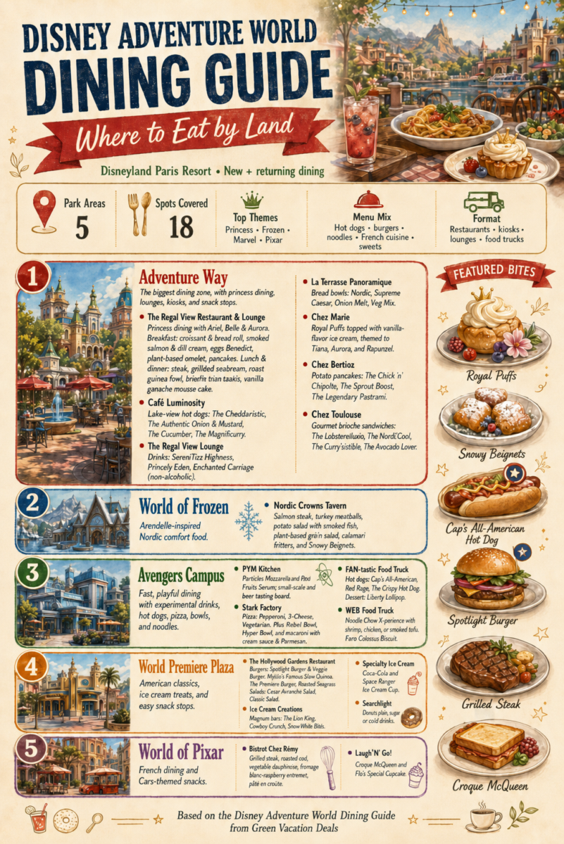Disney Adventure World Dining Guide - Where to Eat by Land
