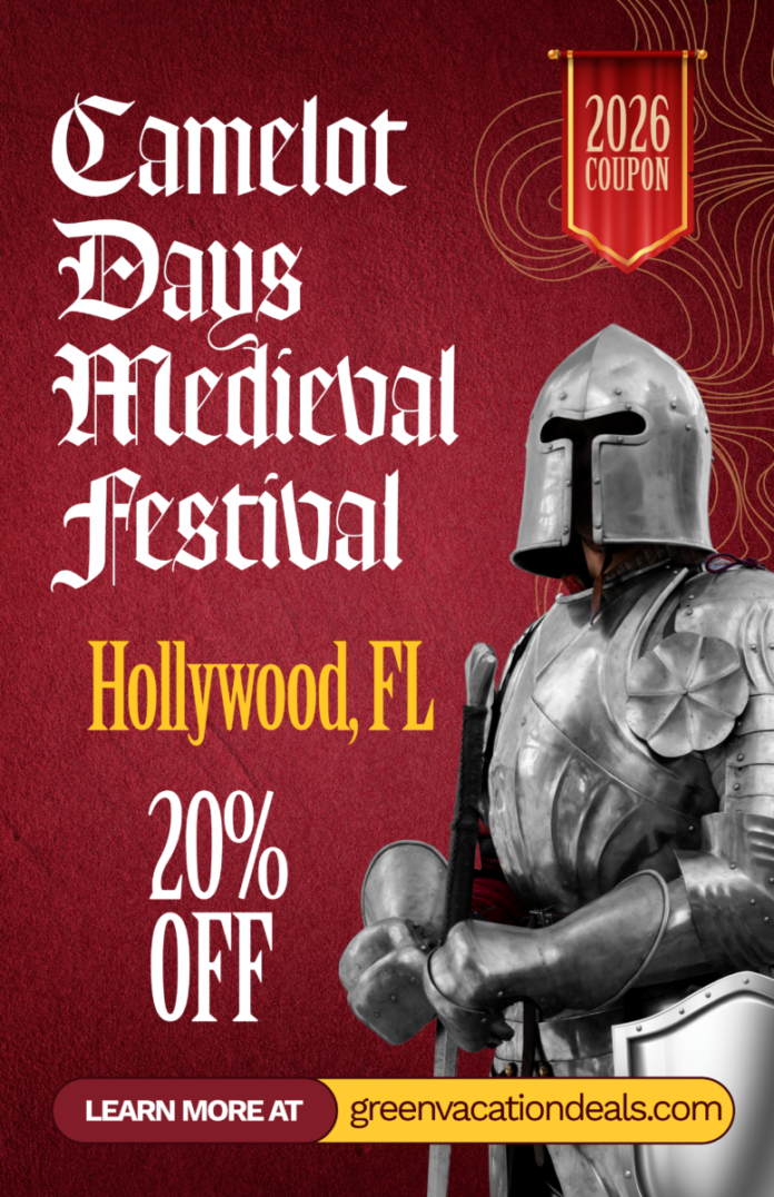 Camelot Days Medieval Festival Hollywood Florida Coupon Code: 20% Off