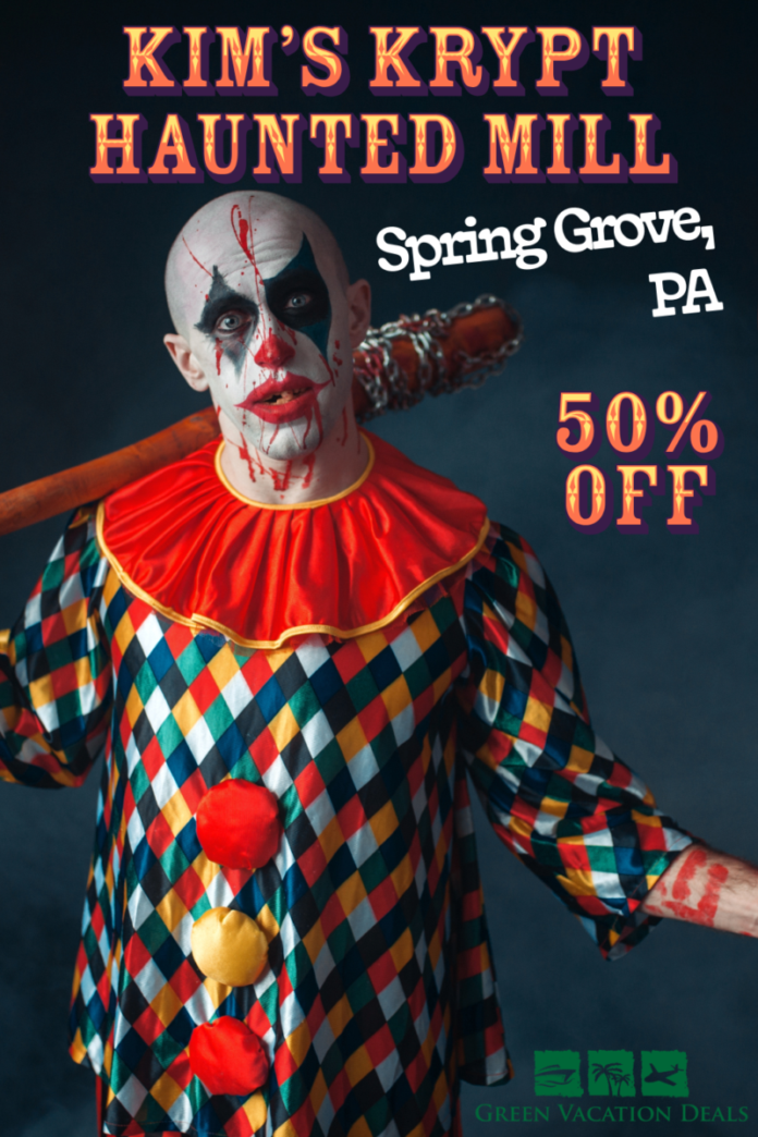 Kims Krypt Haunted Mill Spring Grove PA Coupon Kim's Krypt Haunted Mill Spring Grove PA Coupon Code: 50% Off